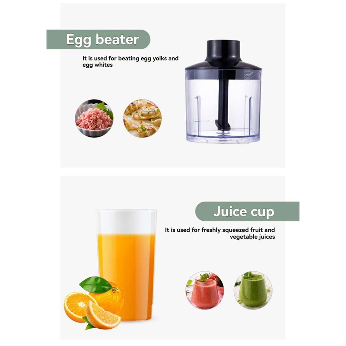 Immersion Hand Blender Set - วิลวิลล์เครื่องปั่นมือไฟฟ้า 5 in 1 ชุดเครื่องปั่นอเนกประสงค์พร้อมโถปั่น ที่ตีไข่