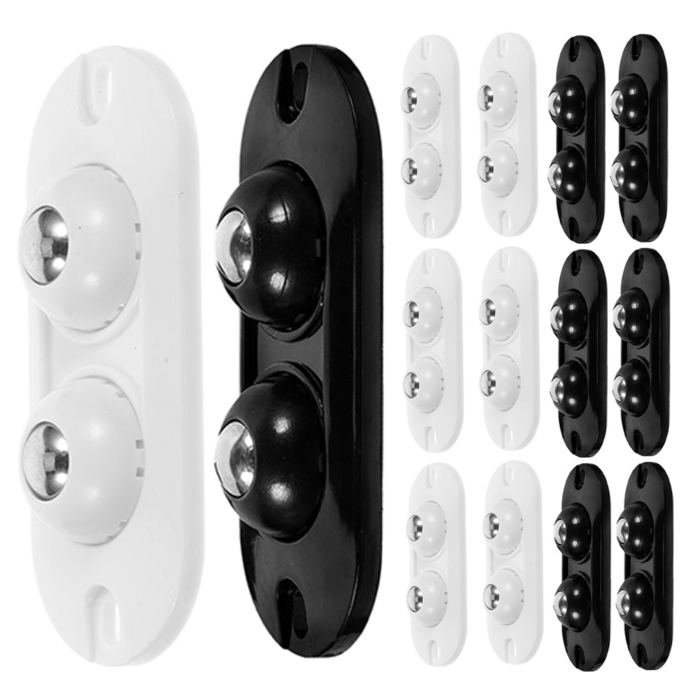 Small Appliances - 16 ชิ้น ล้อหมุนแบบมีกาวในตัว ลูกกลิ้งสำหรับเฟอร์นิเจอร์ขนาดเล็ก ทำงานนุ่มนวลและเงียบ ล้อสำรองสำหรับเครื่องใช้ไฟฟ้าขนาดเล็กและถังขยะ