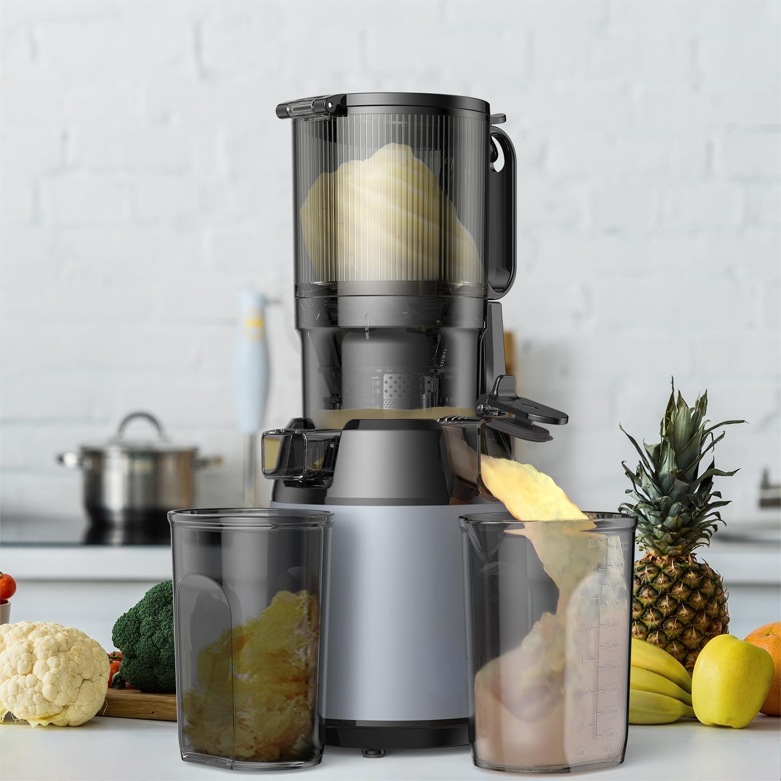 Electric Slow Juicer Cold Press - เครื่องคั้นน้ำผลไม้แบบพกพาขนาดเล็ก คั้นเย็น คั้นช้า สำหรับผลไม้สด เช่น ส้ม