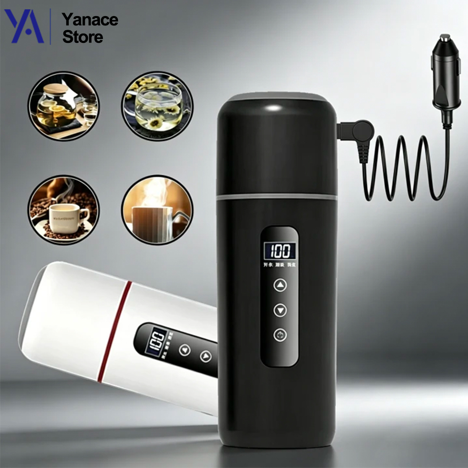 Electric Kettle Temperature Control - แก้วน้ำร้อนในรถยนต์ 12V 24V ขนาด 500 มล.