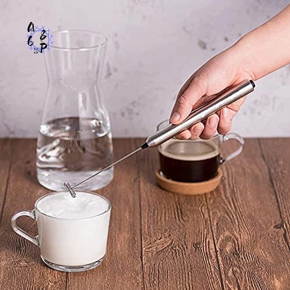 Electric Milk Frother Handheld - A68P-เครื่องตีฟองนมไฟฟ้า แกนมือถือสแตนเลส เครื่องตีฟองนมแบบใช้แบตเตอรี่