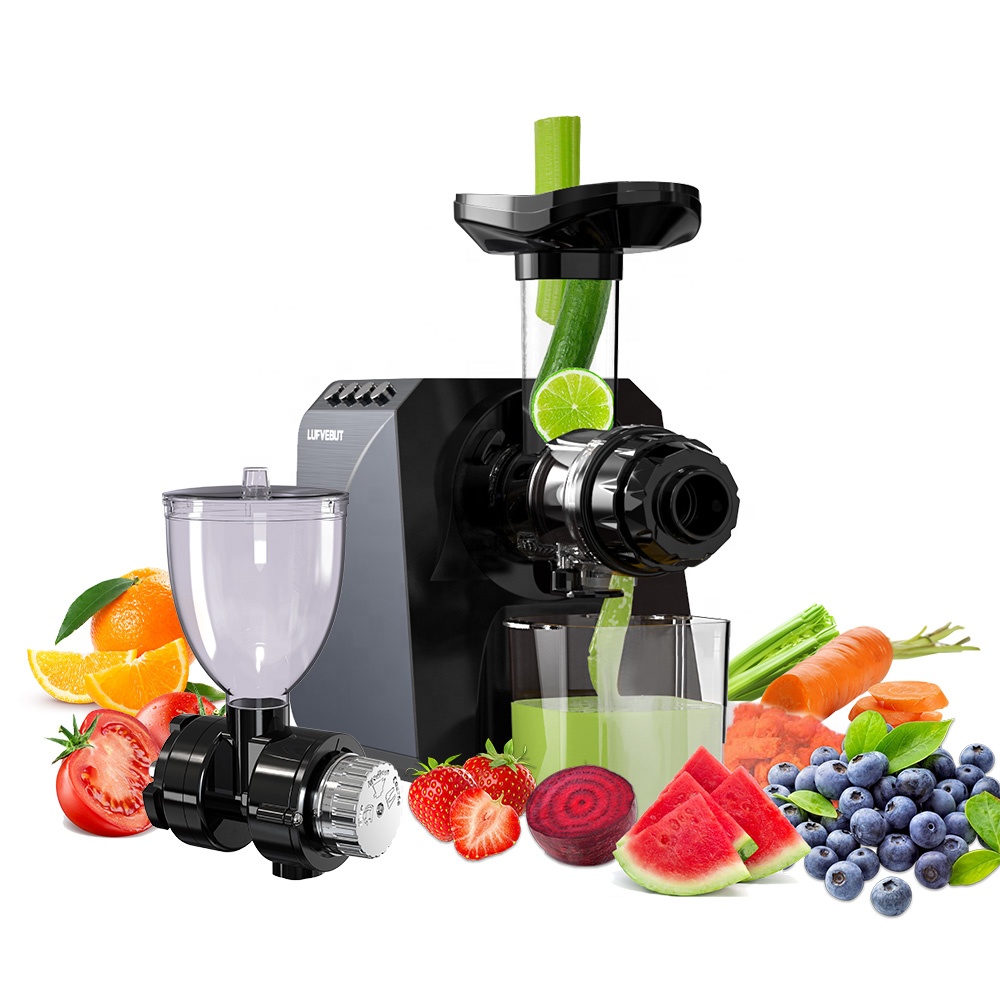 Electric Slow Juicer Cold Press - เครื่องสกัดน้ำผลไม้แบบมัลติฟังก์ชั่นเชิงพาณิชย์ แบบกดเย็น ใช้ไฟฟ้า สำหรับใช้ในครัวเรือน สำหรับสกัดผัก ผลไม้
