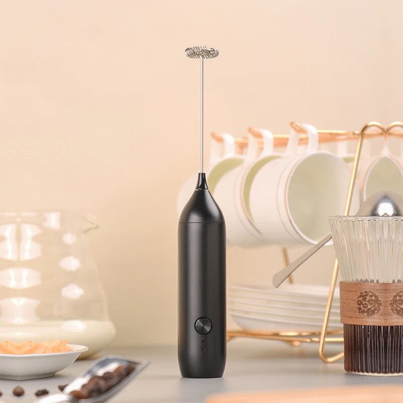 Portable Blender Usb Rechargeable - เครื่องตีฟองนมไฟฟ้า เครื่องตีฟองกาแฟ USB-C เครื่องตีฟองนมไฟฟ้าแบบชาร์จไฟได้ เครื่องผสมเครื่องดื่มขนาดเล็กอันทรงพลัง