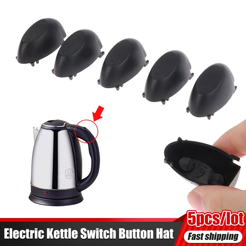 Electric Kettle Temperature Control - หมวกปุ่มสวิตช์ teko listrik สีดำ5ชิ้นควบคุมอุณหภูมิไอน้ำหมวกหมวกกาต้มน้ำสวิตช์อุปกรณ์เสริม