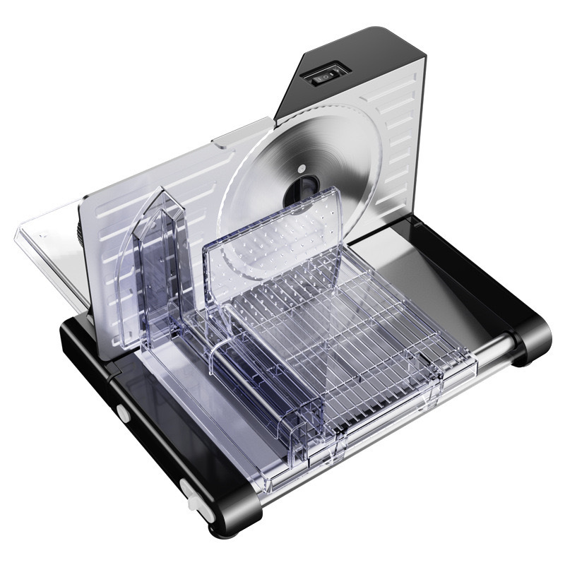 Automatic Meat Slicer Home - 220V/110V เครื่องตัดอาหารไฟฟ้าสำหรับใช้ในบ้าน ปรับความหนาในการตัดได้ เครื่องตัดขนมปัง ชีส เนื้ออัตโนมัติ