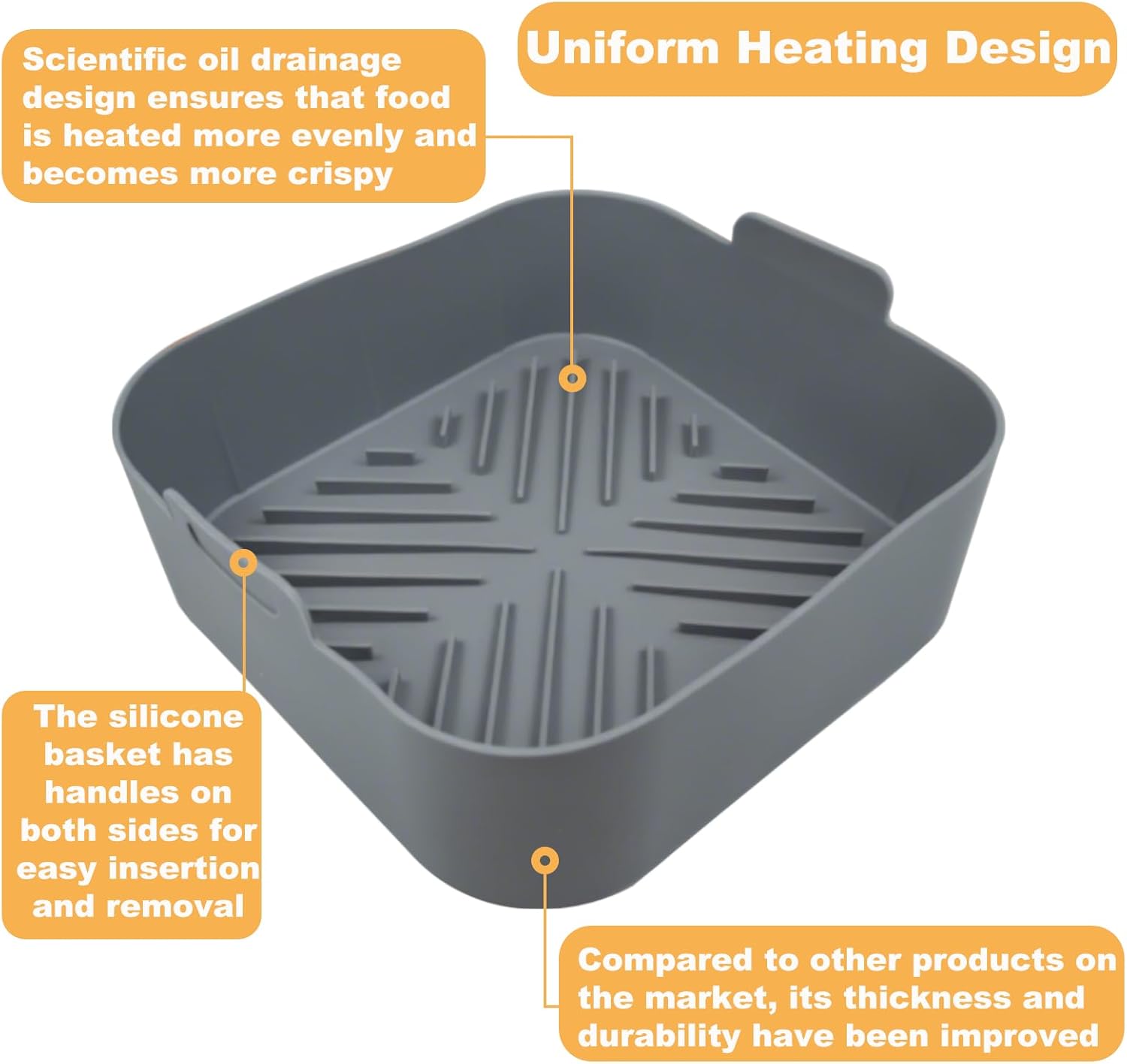 แผ่นซิลิโคนสำหรับหม้อทอดไร้น้ำ - Air Fryer Silicone Pot Liner บทวิจารณ์และราคา