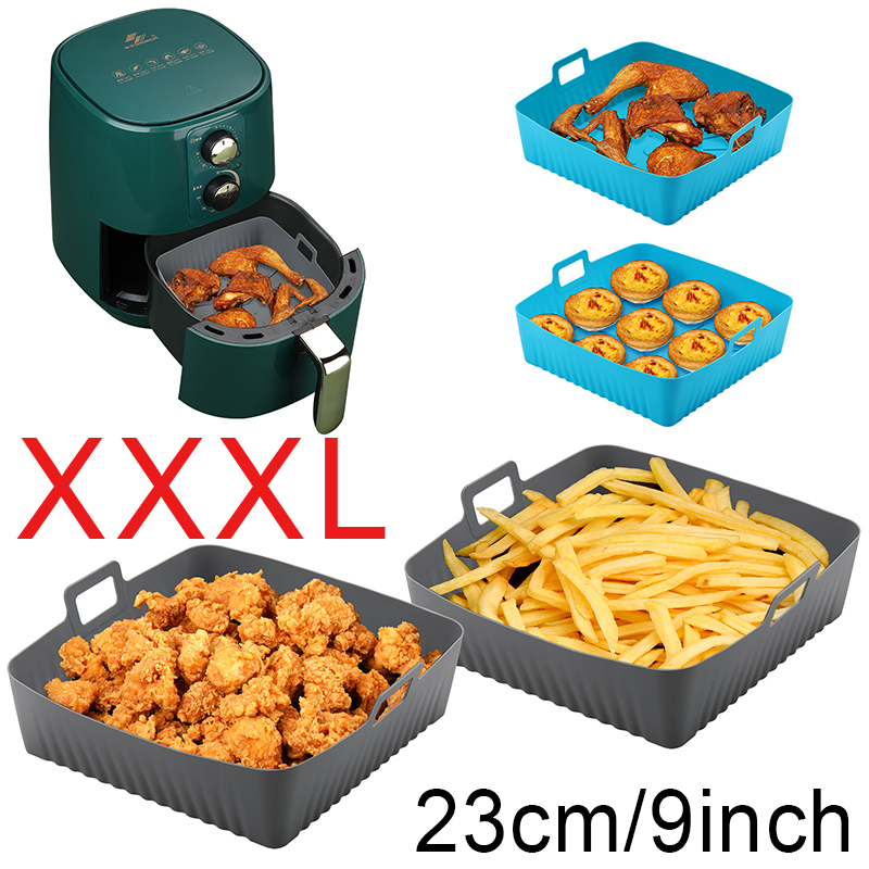 สแควร์ขนาดใหญ่ซิลิโคน Air Frye - Air Fryer Silicone Pot Liner บทวิจารณ์และราคา