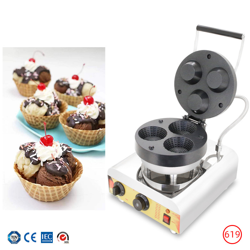 เครื่องทำวาฟเฟิลไอศกรีมแบบสามห - Mini Waffle Maker Machine บทวิจารณ์และราคา