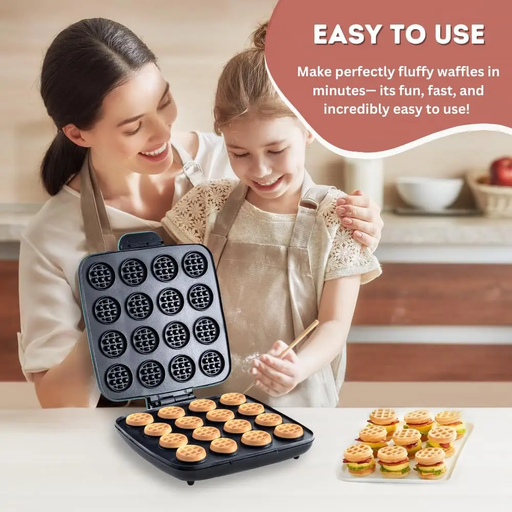 เครื่องทำวาฟเฟิล 16 หลุม, ระบบ - Mini Waffle Maker Machine บทวิจารณ์และราคา