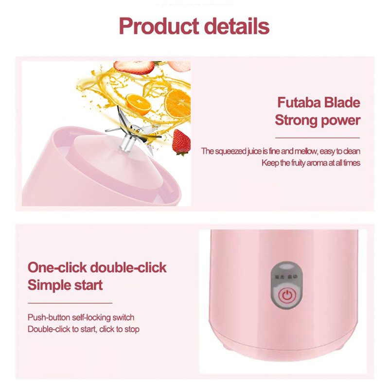 ABBP-USB เครื่องปั่นแบบพกพาแบบ - Portable Blender Usb Rechargeable บทวิจารณ์และราคา