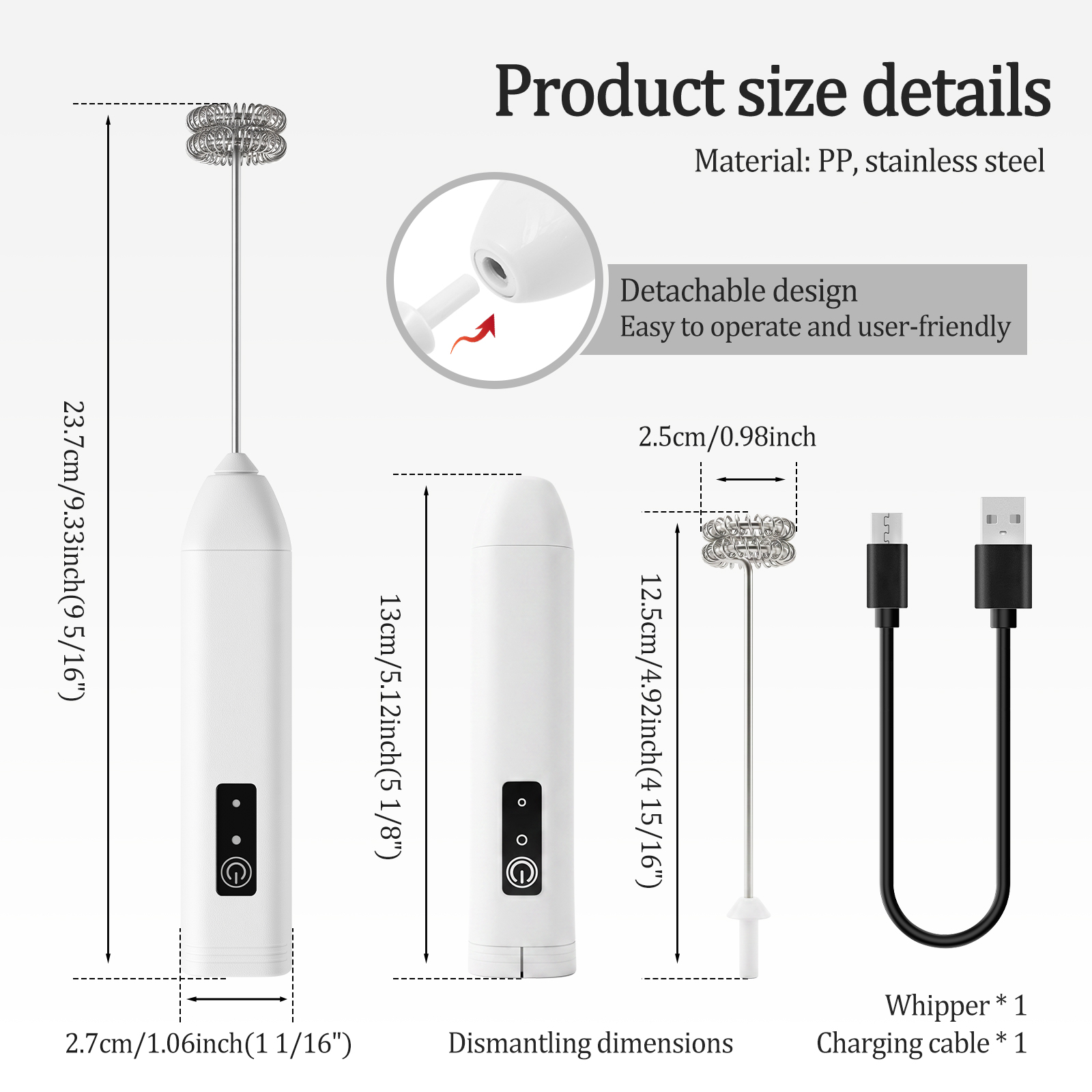 เครื่องตีฟองนมไร้สายแบบพกพา เค - Electric Milk Frother Handheld บทวิจารณ์และราคา