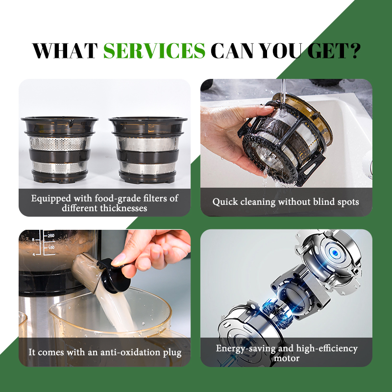 เครื่องคั้นน้ำผลไม้แบบอัตโนมัต - Electric Slow Juicer Cold Press บทวิจารณ์และราคา