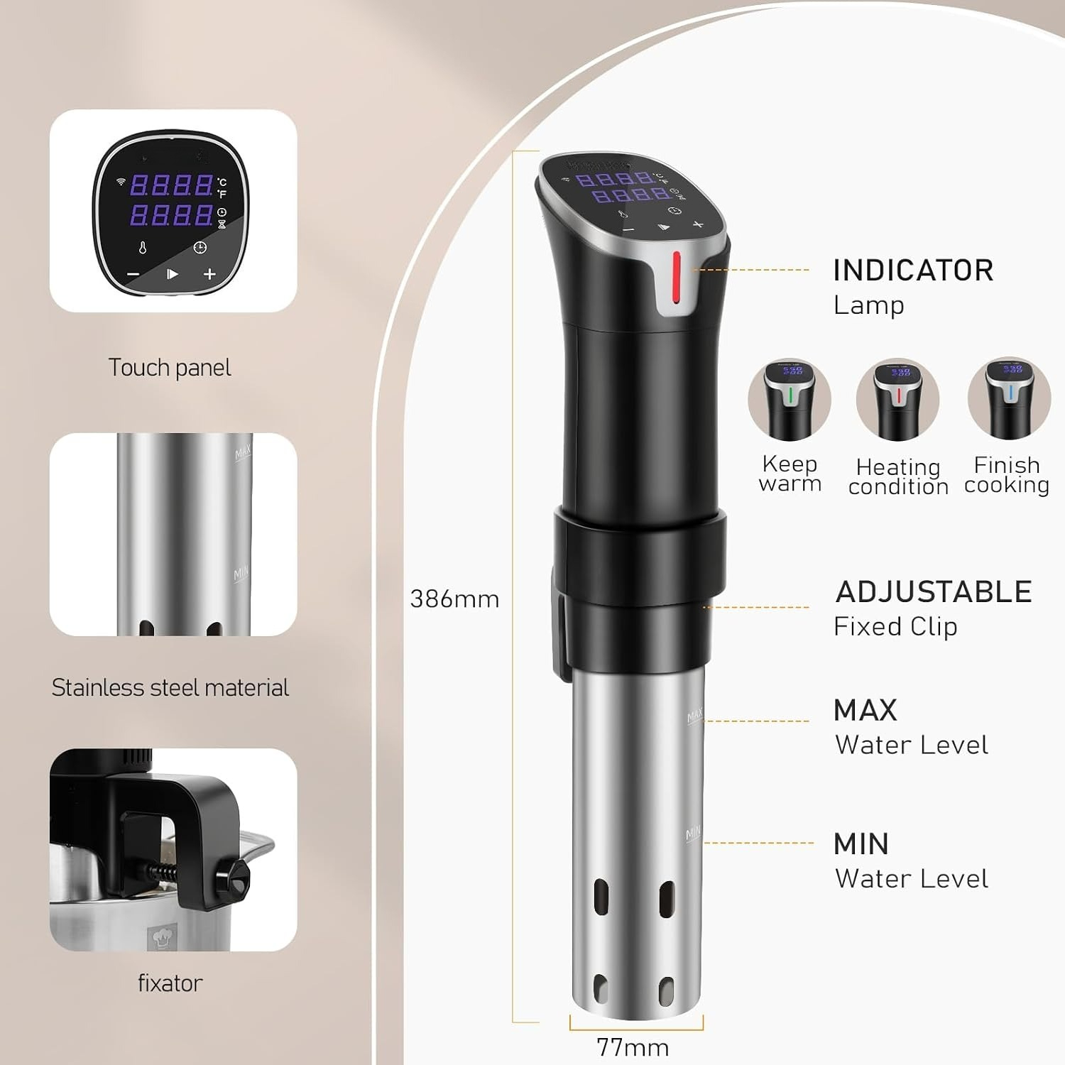 หม้อปรุงอาหารซูวีดีแบบควบคุมด้ - Digital Sous Vide Precision Cooker บทวิจารณ์และราคา