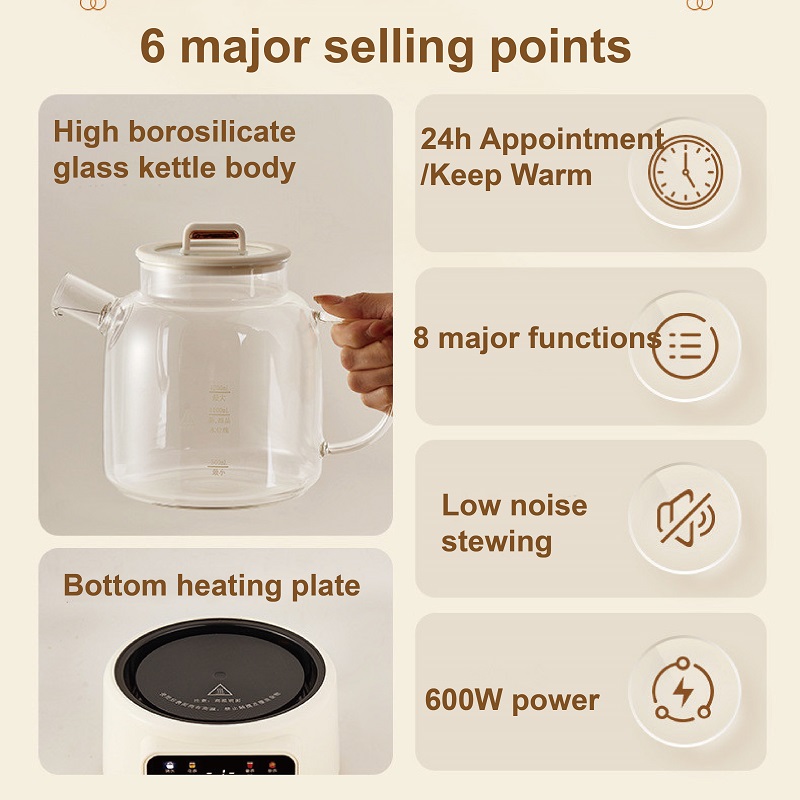 กาต้มน้ำไฟฟ้าอเนกประสงค์ 600W  - Electric Kettle Temperature Control บทวิจารณ์และราคา