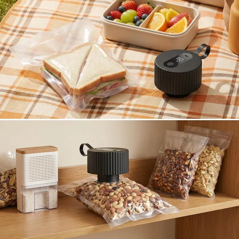 ชุดเครื่องซีลสูญญากาศสำหรับขวด - Food Vacuum Sealer Machine บทวิจารณ์และราคา